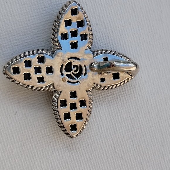 David Yurman Renaissance Vintage Pendant With Diamods and Black Onyx and Ruby's - Picture 4 of 4